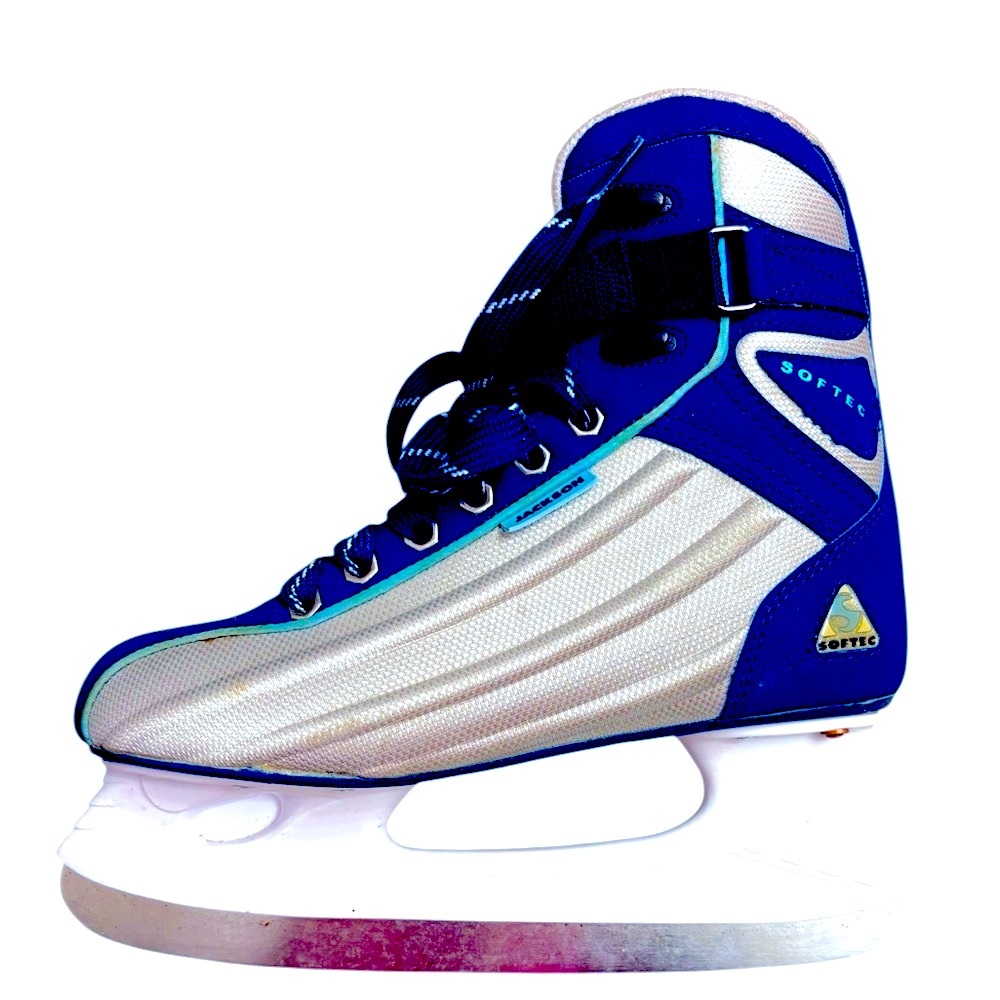 Men’s Softec Sport Jackson Hockey Ice Skates Navy Blue & Silver Size 7